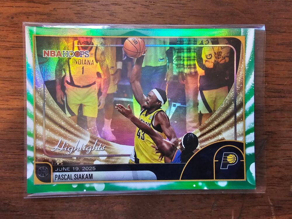 Pascal Siakam - 2025-2026 Topps NBA Hoops #265 - Green - Highlights - Pacers